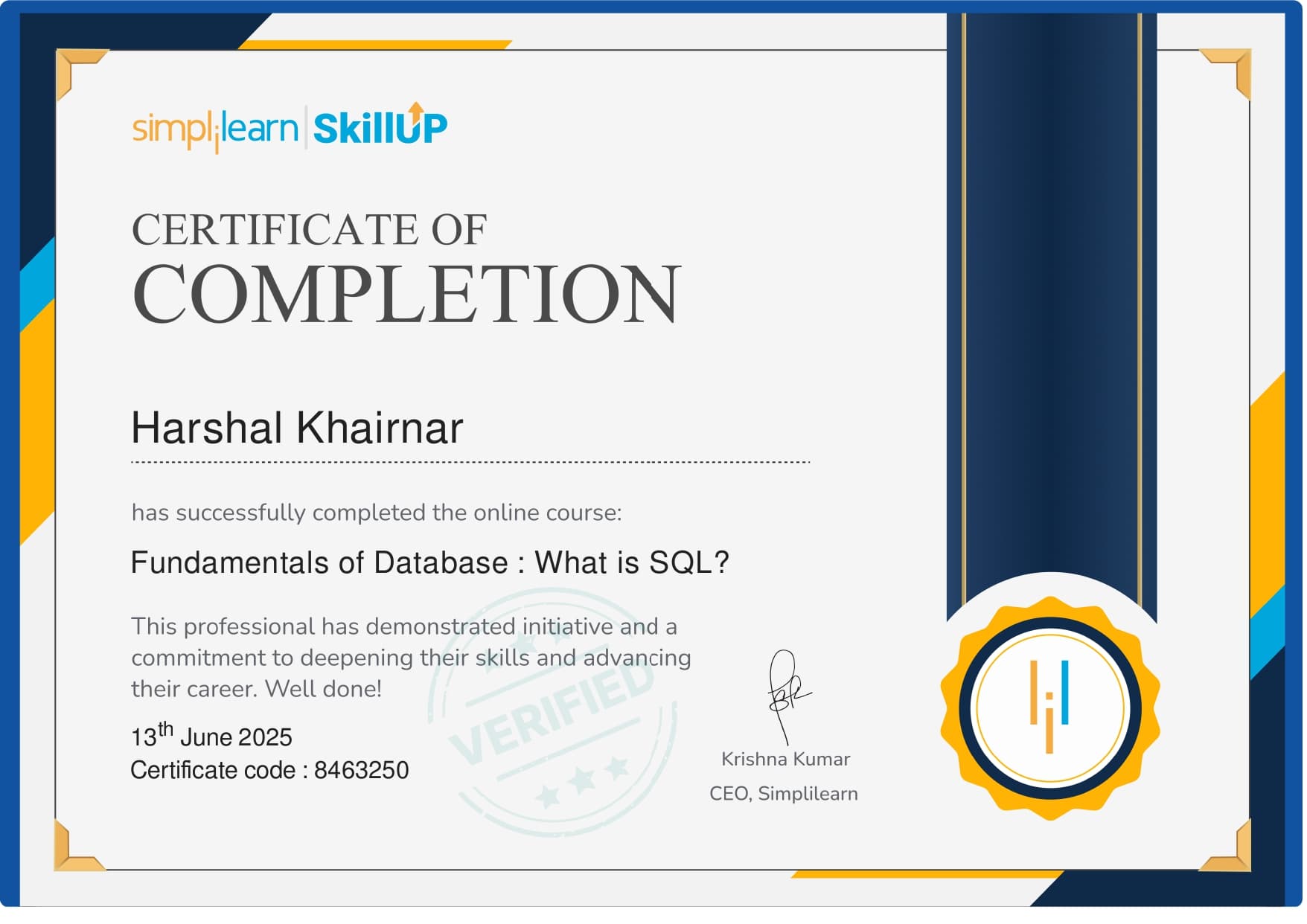 Fundamentals of Database